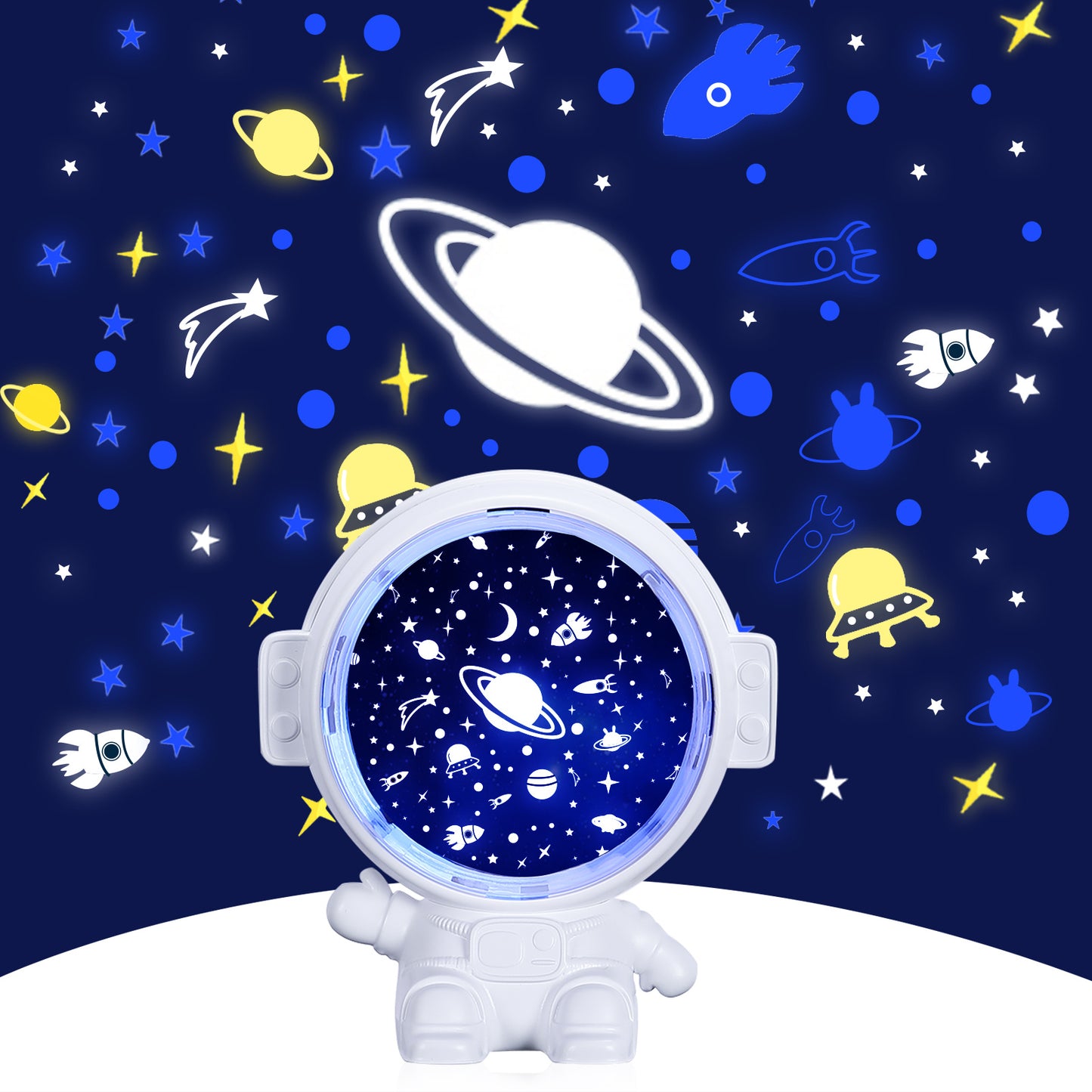 Galaxy Star Projector Night Light Astronaut Lamp
