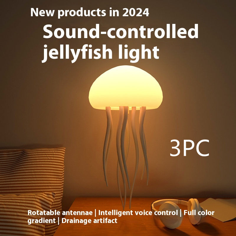 LED Jellyfish Night Light Portable Lamp