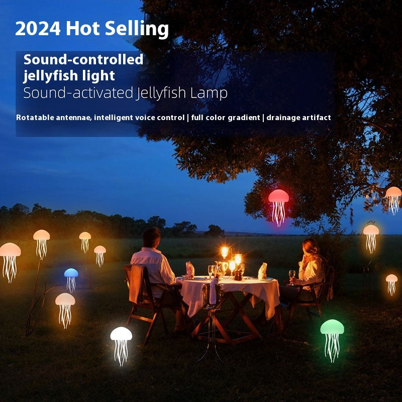 LED Jellyfish Night Light Portable Lamp