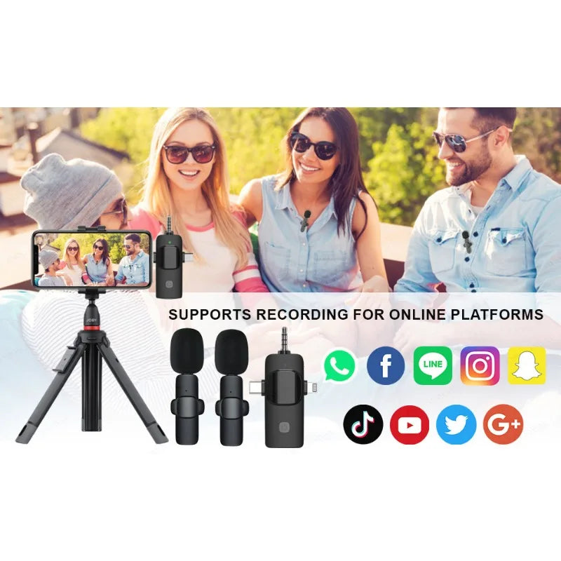 Wireless Lavalier Microphone for iPhone & Android