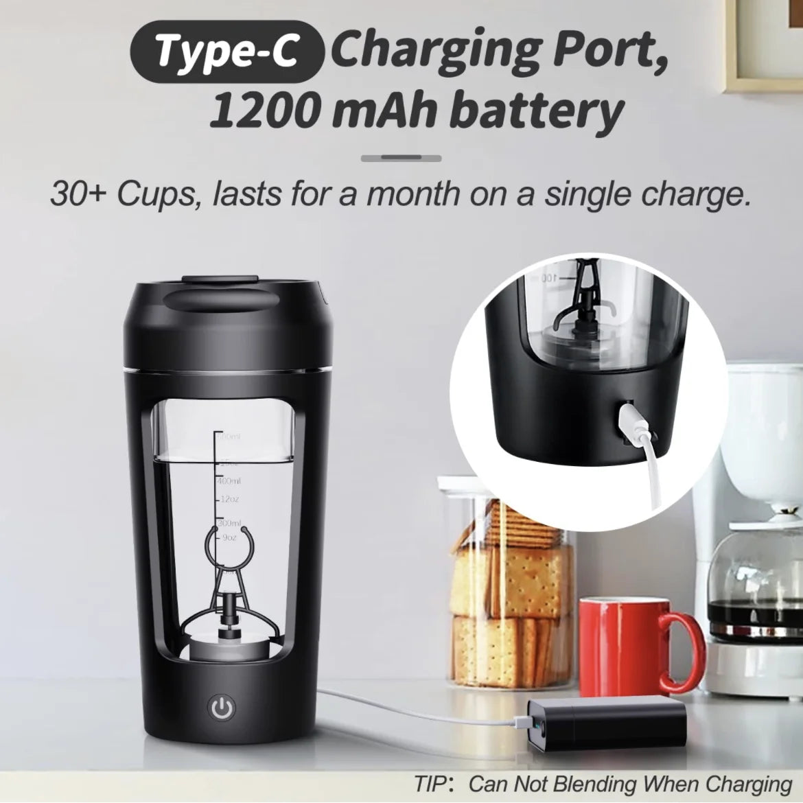 USB Rechargeable Electric Protein Shaker Bottle with Automatic Stirring