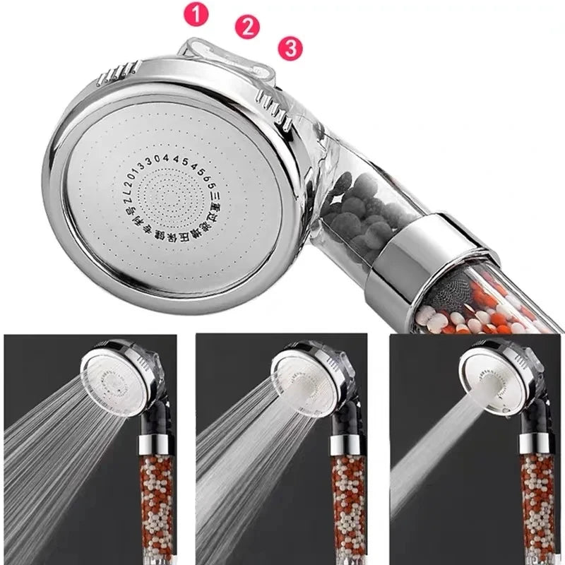 New 3 Functions High Pressure SPA Shower Head