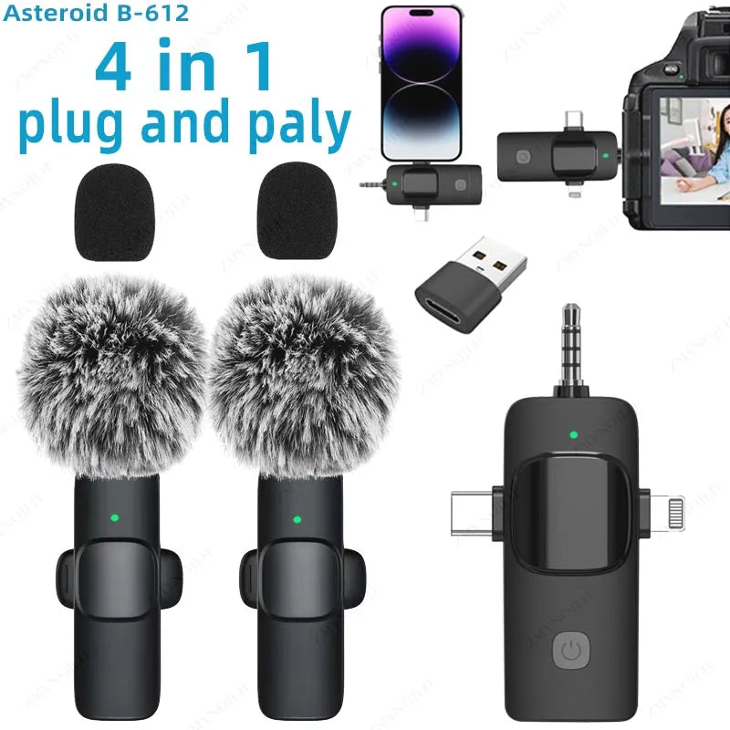 Wireless Lavalier Microphone for iPhone & Android