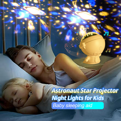 Galaxy Star Projector Night Light Astronaut Lamp